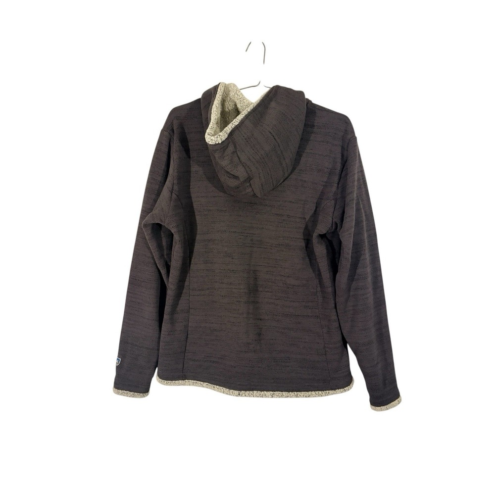 Kuhl Alaska Hoodie Full Zip Dark Gray Fleece Sherpa Trim WOMENS Size XL‎ - Picture 6 of 8